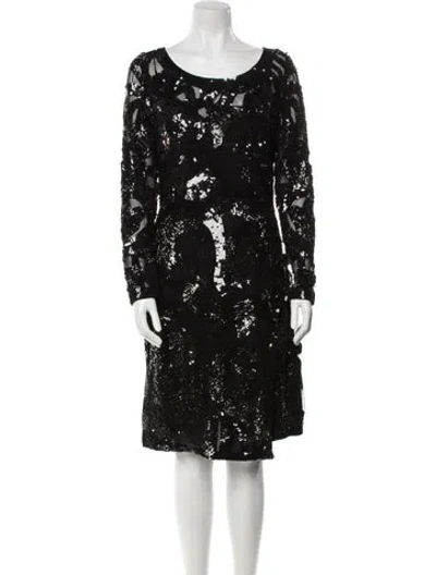 Pre-owned Elie Saab Mesh Knee-length Dress In Multi