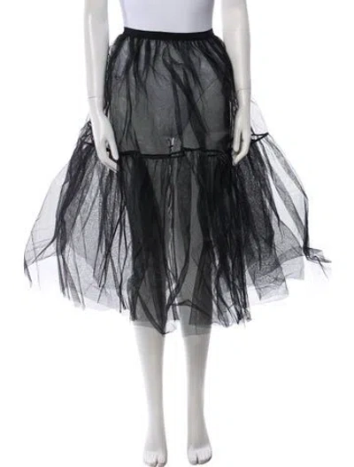 Pre-owned Elie Saab Mesh Midi Length Skirt In Multi