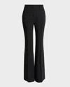 Elie Saab Mid-rise Cady Flared Pants In Black
