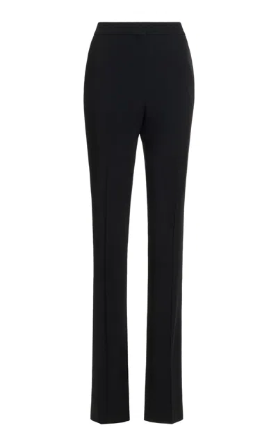 Elie Saab Mid-rise Straight-leg Envers Silk Pants In Black