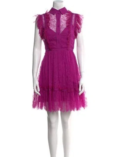 Pre-owned Elie Saab Mini Dress In Purple