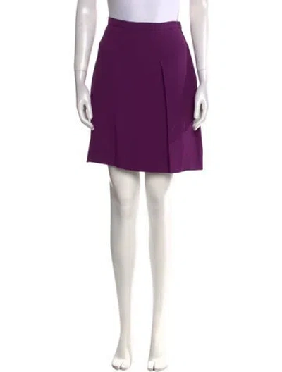 Pre-owned Elie Saab Mini Skirt W/ Tags In Purple