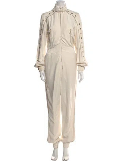 Pre-owned Elie Saab Mock Neck Jumpsuit In Neutral