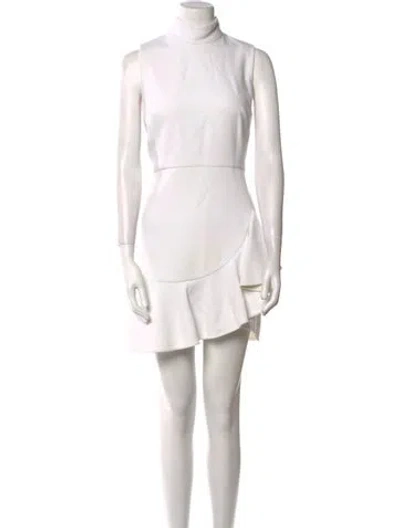 Pre-owned Elie Saab Mock Neck Mini Dress In Pink