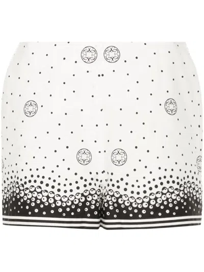 ELIE SAAB MONOGRAM-PRINT COTTON SHORTS