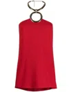Elie Saab Necklace Top In Red