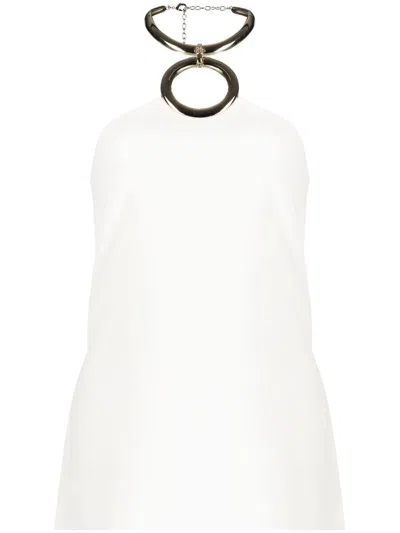 Elie Saab Necklace Top In White