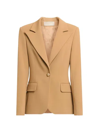 Elie Saab Notched-lapels Blazer In Neutral