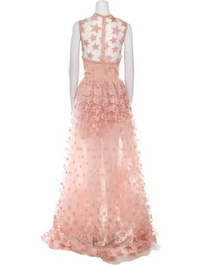 Pre-owned Elie Saab Nylon Long Dress In Pink