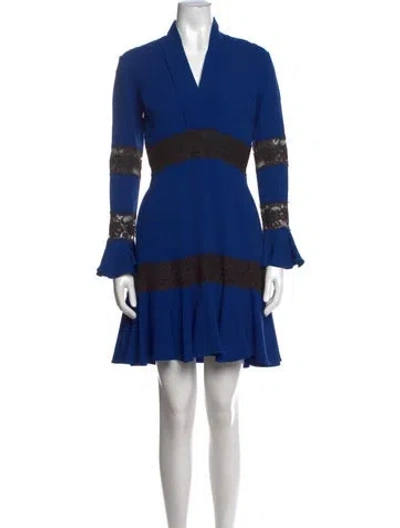 Pre-owned Elie Saab Nylon Mini Dress In Blue