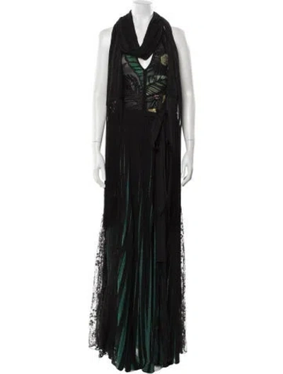 Pre-owned Elie Saab Nylon Printed Skirt Suit In Multi