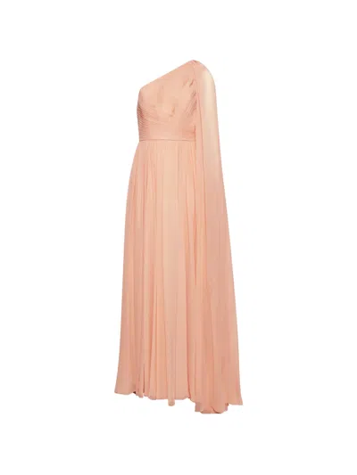 Elie Saab One-shoulder Cape-detail Gown In Blue