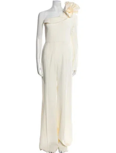 Pre-owned Elie Saab One-shoulder Jumpsuit In Neutral