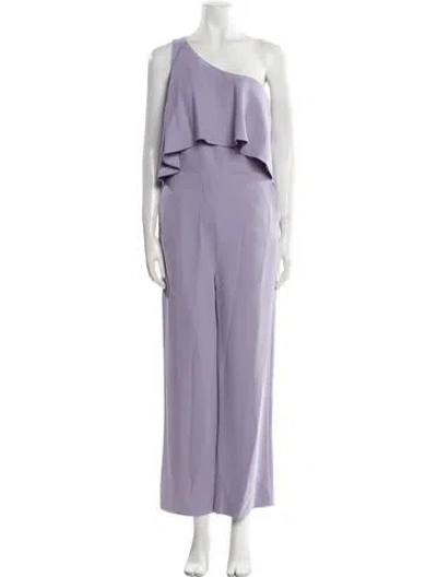 Pre-owned Elie Saab One-shoulder Jumpsuit In Purple