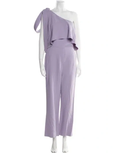 Pre-owned Elie Saab One-shoulder Jumpsuit In Purple