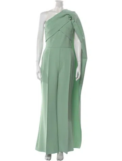 Pre-owned Elie Saab One-shoulder Jumpsuit W/ Tags In Green