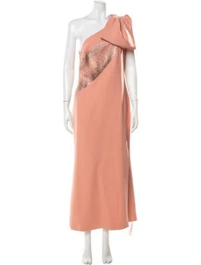 Pre-owned Elie Saab One-shoulder Long Dress In Multi