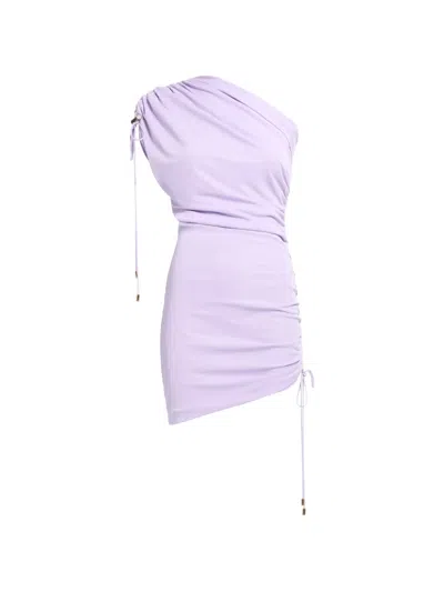 Elie Saab One-shoulder Ruched Mini Dress In Blue
