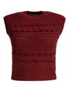 Elie Saab Knit Crop Top Fireball Lilys Crochet In Red