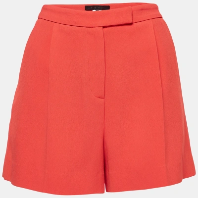 Pre-owned Elie Saab Orange Crepe Lace Trim Shorts S