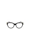 Elie Saab Oval Frame Glasses In Black