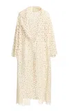 Elie Saab Oversized Macrame Coat In White