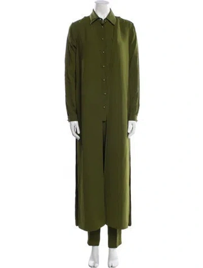 Pre-owned Elie Saab Pant Set In Green