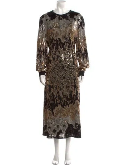 Pre-owned Elie Saab Patterned Long Dress