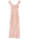 Elie Saab Pleated Gown In Pink
