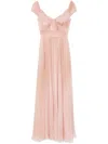Elie Saab Pleated Gown In Rosa