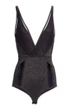 Elie Saab Plunged Knit Tank Top In Black