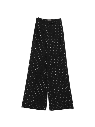 Elie Saab Polka-dot Trousers In Black