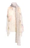 Elie Saab Polka Dots Print Chiffon Top In Gold