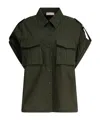 Elie Saab Oversized Poplin Shirt In Green