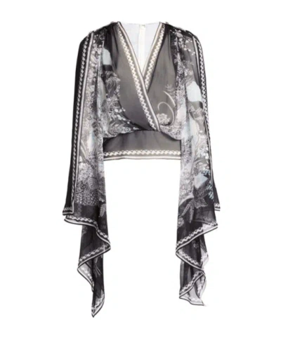 ELIE SAAB PRINTED CHIFFON BLOUSE