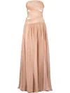 Elie Saab Printed Chiffon Gown In Rosa