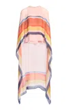 Elie Saab Printed Chiffon Top In Multi