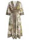 Elie Saab Printed Cotton Midi Dress Foulard40 Printed Cotton