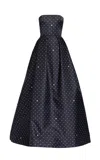 Elie Saab Printed Duchesse Long Dress In Multi