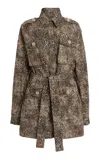 Elie Saab Printed Gabardine Jumpsuit