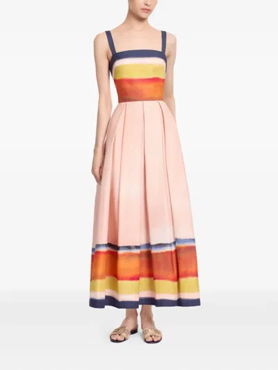 Elie Saab Printed Midi Dress In Multi