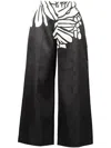 Elie Saab Printed Mikado Trousers In Black