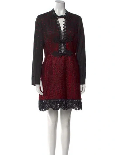 Pre-owned Elie Saab Printed Mini Dress In Multi