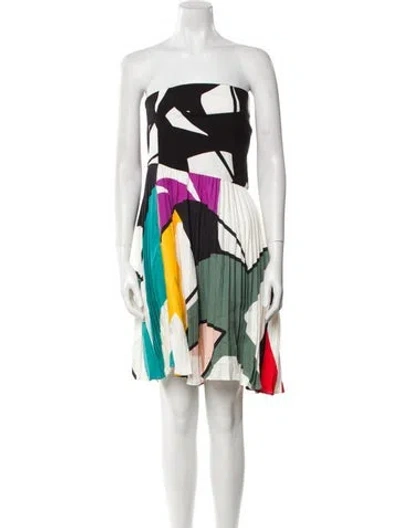 Pre-owned Elie Saab Printed Mini Dress In Neutral