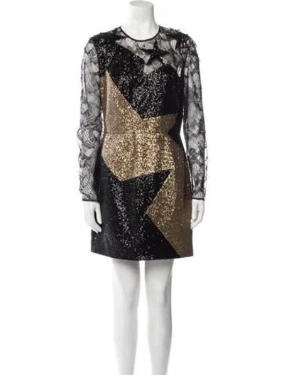 Pre-owned Elie Saab Printed Mini Dress W/ Tags In Multi