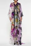 Elie Saab Floral-print Silk Kaftan In Multi