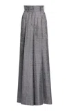Elie Saab Printed Twill Pant In Gray