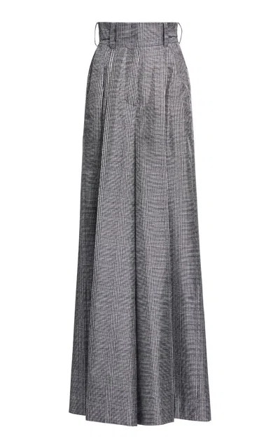 Elie Saab Printed Twill Pant In Gray