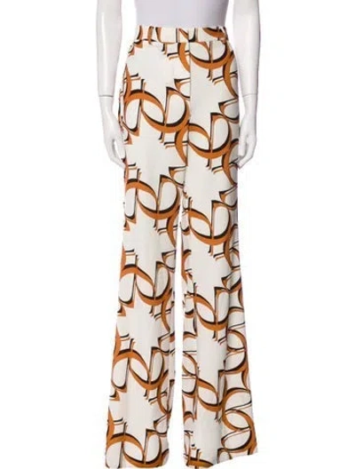 Pre-owned Elie Saab Printed Wide Leg Pants In Multi