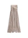 Elie Saab Python-print Silk Maxi Skirt In Neutral
